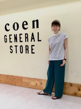 「USAコットン」｜「アイテム（キャップ）」を使った、みやたけさん（レディース・167cm）の夏コーディネート
