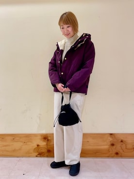 「GERRY（ジェリー）のアイテム」を使った、みやたけさん（レディース・167cm）の冬コーディネート