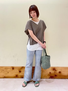 「ベーシックカラー」｜みやたけさん（レディース・167cm）の夏コーディネート