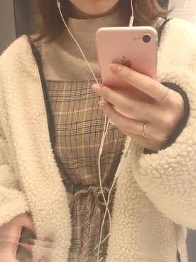 「オルチャンファッション」｜「アイテム（ブルゾン）」を使った、おらむさん（レディース・165cm）の冬コーディネート
