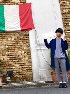 「HARE（ハレ）のアイテム（その他アウター）」を使った、なる郎さん（メンズ・165cm）の春コーディネート