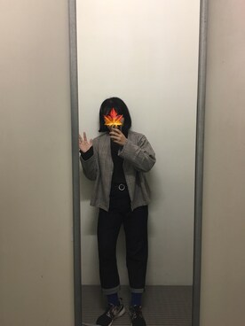 「アイテム（その他トップス、ブラウン系）」を使った、Kellyさん（レディース・161cm）の秋コーディネート