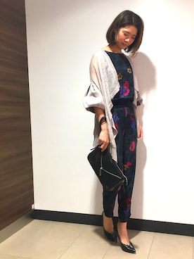 「DIESEL（ディーゼル）のアイテム（つなぎ/オールインワン）」を使った、つっきーさん（レディース・173cm）の春コーディネート