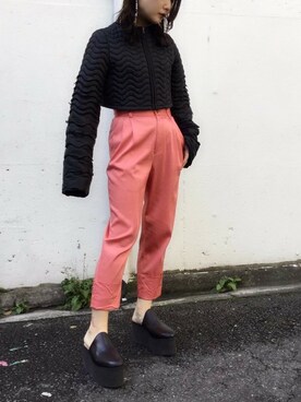 「durfe（デューフ）のアイテム（ピアス（両耳用））」を使った、MOCOSHさん（レディース・151cm）の秋コーディネート