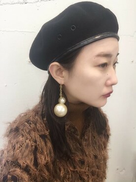 「アイテム（ピアス（片耳用））」を使った、MOCOSHさん（レディース・151cm）の秋コーディネート