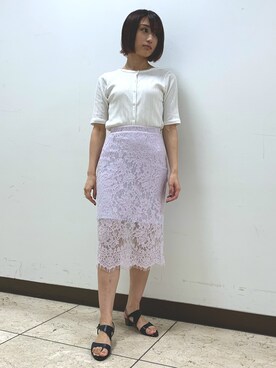 「HIMIKO On Rouge（ヒミコオンルージュ）のアイテム」を使った、HIMIKO　そごう千葉店さん（レディース・157cm）の夏コーディネート