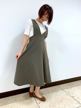 「スニーカーパンプス」｜HIMIKO　そごう千葉店さん（レディース・157cm）の夏コーディネート