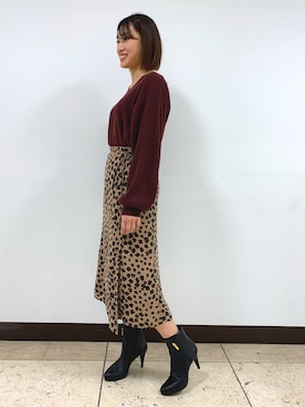 「COCO DEAL（ココディール）のアイテム」を使った、HIMIKO　そごう千葉店さん（レディース・157cm）の秋コーディネート