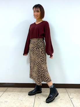 「COCO DEAL（ココディール）のアイテム」を使った、HIMIKO　そごう千葉店さん（レディース・157cm）の秋コーディネート