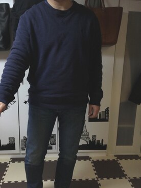「ドラフトリーバイス」｜「アイテム（スウェット）」を使った、bulestさん（メンズ・175cm）の冬コーディネート
