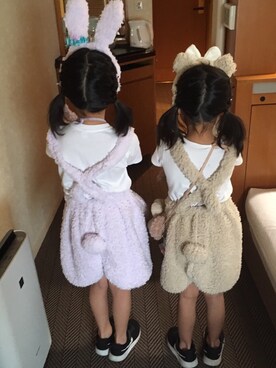 「abcd（ナシ）のアイテム（その他）」を使った、ゆいゆめさん（キッズ・122cm）の夏コーディネート