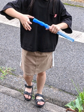 「Right-on（ライトオン）のアイテム（スカート）」を使った、yuniさん（キッズ・130cm）の夏コーディネート