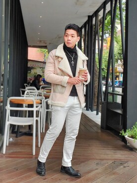 「咖啡廳」｜spardaさん（メンズ・175cm）の冬コーディネート