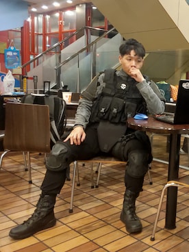 「5.11のアイテム」を使った、spardaさん（メンズ・175cm）の冬コーディネート