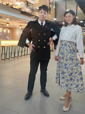「NET（ネット）のアイテム（スラックス）」を使った、spardaさん（メンズ・175cm）の春コーディネート