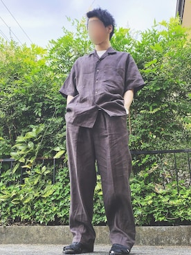 「LAD MUSICIAN（ラッドミュージシャン）のアイテム（サンダル）」を使った、ochazke1028さん（メンズ・164cm）の夏コーディネート