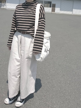 「CONVERSE（コンバース）のCONVERSE コンバース ジャック パーセル / JACK PURCEL（スニーカー）」を使った、ものさん（レディース・158cm）の春コーディネート