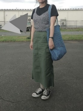 「CONVERSE（コンバース）のCONVERSE コンバース ジャック パーセル / JACK PURCEL（スニーカー）」を使った、ものさん（レディース・158cm）の夏コーディネート