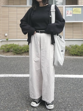 「CONVERSE（コンバース）のCONVERSE コンバース ジャック パーセル / JACK PURCEL（スニーカー）」を使った、ものさん（レディース・158cm）の秋コーディネート