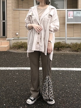 「CONVERSE（コンバース）のCONVERSE コンバース ジャック パーセル / JACK PURCEL（スニーカー）」を使った、ものさん（レディース・157cm）の春コーディネート