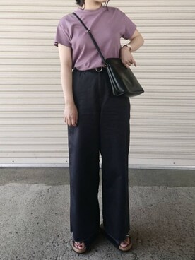 「カットオフ」｜「アイテム（サンダル）」を使った、ものさん（レディース・157cm）の夏コーディネート