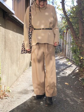 「AS KNOW AS PINKY（アズノゥアズピンキー）のアイテム（アクセサリー）」を使った、いをりんさん（レディース・154cm）の冬コーディネート