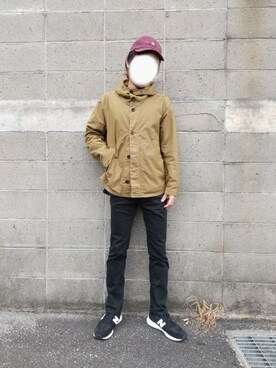 「BACK NUMBER（バックナンバー）のアイテム（デニムパンツ）」を使った、inusagiさん（メンズ・172cm）の冬コーディネート