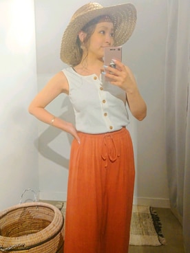 「VACANCY（ヴァカンシー）のアイテム」を使った、minomushiさん（レディース・147cm）の夏コーディネート