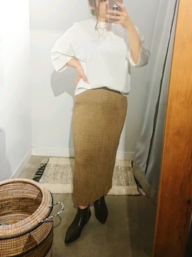 「ワッシャースカート」｜minomushiさん（レディース・147cm）の秋コーディネート