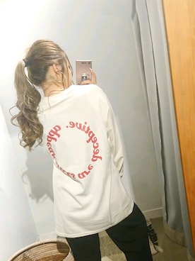 「Auntie Rosa Holiday（アンティローザホリデー）のアイテム（Tシャツ/カットソー）」を使った、minomushiさん（レディース・147cm）の秋コーディネート