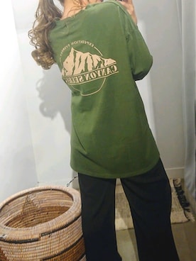 「Auntie Rosa Holiday（アンティローザホリデー）のアイテム（Tシャツ/カットソー）」を使った、minomushiさん（レディース・147cm）の秋コーディネート