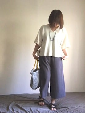 「note et silence （ノートエシロンス）のアイテム（アクセサリー）」を使った、花子さん（レディース・160cm）の夏コーディネート