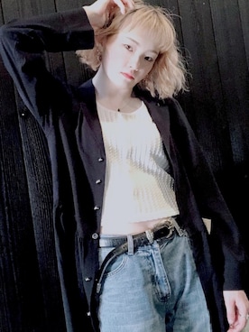 「PAGEBOY（ページボーイ）のアイテム（シャツワンピース）」を使った、AZUさん（レディース・156cm）の春コーディネート