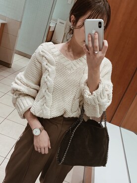 「shopnikoniko」｜「アイテム（腕時計）」を使った、Limeさん（レディース・160cm）の秋コーディネート
