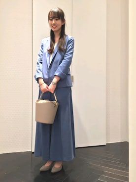 「TRANS CONTINENTS（トランスコンチネンツ）のアイテム（テーラードジャケット）」を使った、sayakaさん（レディース・167cm）の春コーディネート