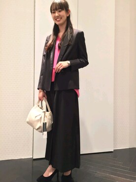 「TRANS CONTINENTS（トランスコンチネンツ）のアイテム（テーラードジャケット）」を使った、sayakaさん（レディース・167cm）の春コーディネート