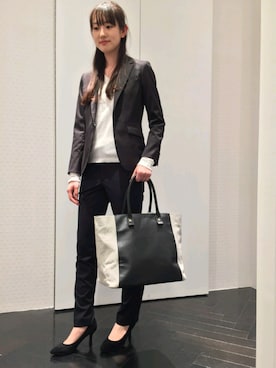 「TRANS CONTINENTS（トランスコンチネンツ）のアイテム（テーラードジャケット）」を使った、sayakaさん（レディース・167cm）の春コーディネート
