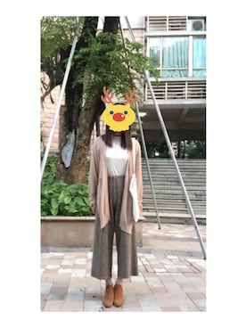 「アイテム（ブーティ、オレンジ系）」を使った、Vansie_Tseさん（レディース・162cm）の冬コーディネート