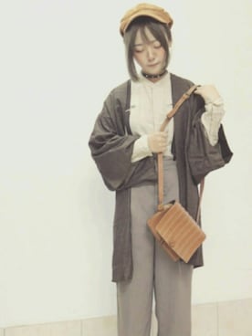「着物」｜「アイテム（その他アウター）」を使った、nashiさん（レディース・165cm）の夏コーディネート