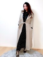 Ameri（アメリ）の「POWER SHOULDER FRILL DRESS（ワンピース）」 - WEAR