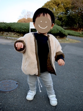 「petit main（プティマイン）のアイテム（ジャケット/アウター）」を使った、◎rikuさん（レディース・157cm）の秋コーディネート