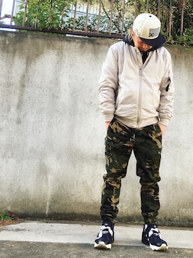 「BLACK SCALE（ブラックスケール）のアイテム（帽子）」を使った、kAzuKiさん（メンズ・169cm）の冬コーディネート