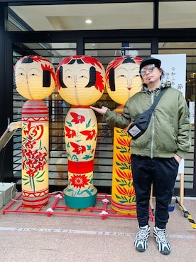 「unrelaxing（アンリラクシング）のアイテム（ミリタリージャケット）」を使った、kAzuKiさん（メンズ・169cm）の冬コーディネート