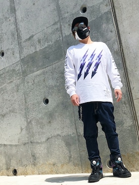 「BEN DAVIS（ベンデイビス）のアイテム（デニムパンツ）」を使った、kAzuKiさん（メンズ・169cm）の春コーディネート