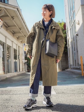 「GUコーデ」｜「アイテム（ミリタリージャケット）」を使った、mayaさん（レディース・153cm）の春コーディネート