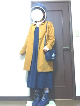 「デニムブーツ」｜「アイテム（ソックス/靴下）」を使った、nanaさん（レディース・158cm）の冬コーディネート