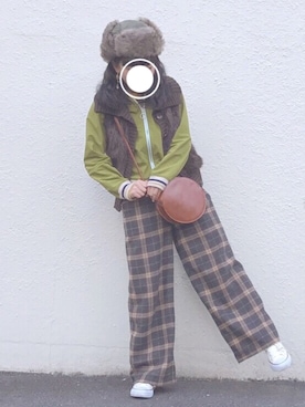 「ESTACOT（エスタコット）のアイテム」を使った、nanaさん（レディース・158cm）の冬コーディネート