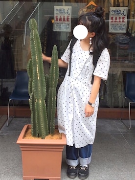 「EDWIN」｜「アイテム（ワンピース/ドレス）」を使った、nanaさん（レディース・158cm）の夏コーディネート