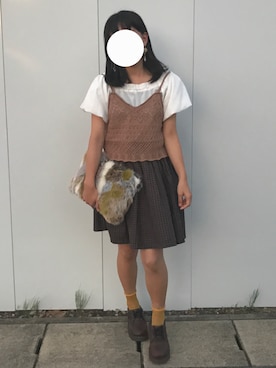 「nice claup」｜「アイテム（アクセサリー）」を使った、nanaさん（レディース・158cm）の秋コーディネート