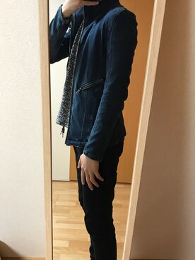 「SCHLUSSEL（シュリセル）のアイテム」を使った、junさん（メンズ・170cm）の春コーディネート
